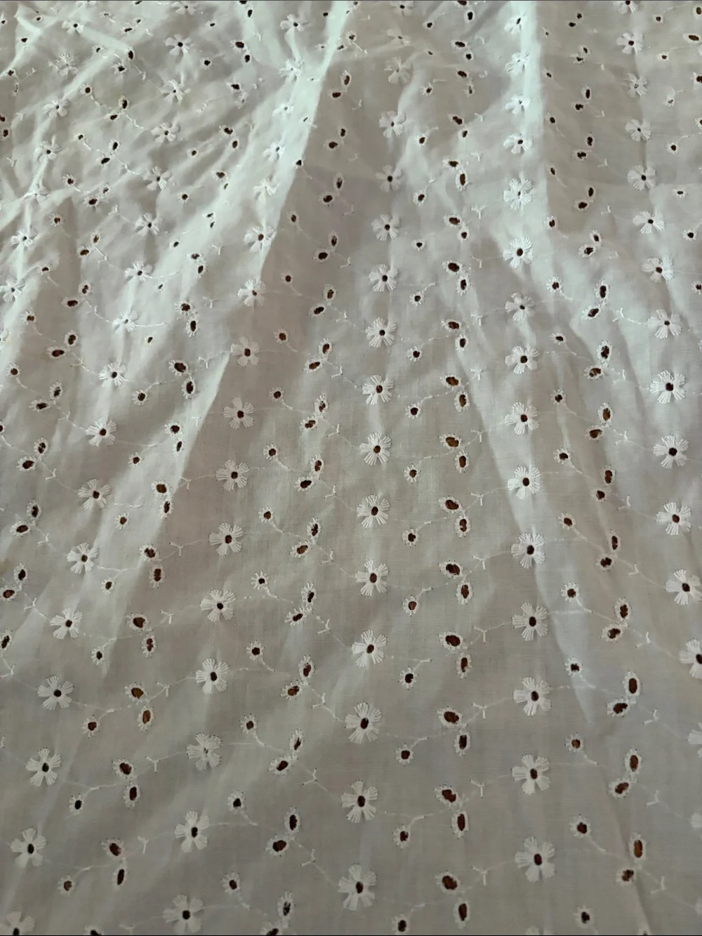White Eyelet Ruffled Kitchen Linen table cover